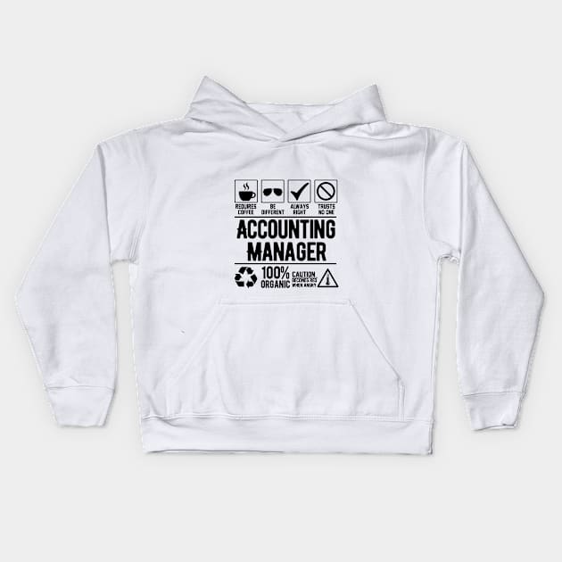 Accounting manager Kids Hoodie by Graficof